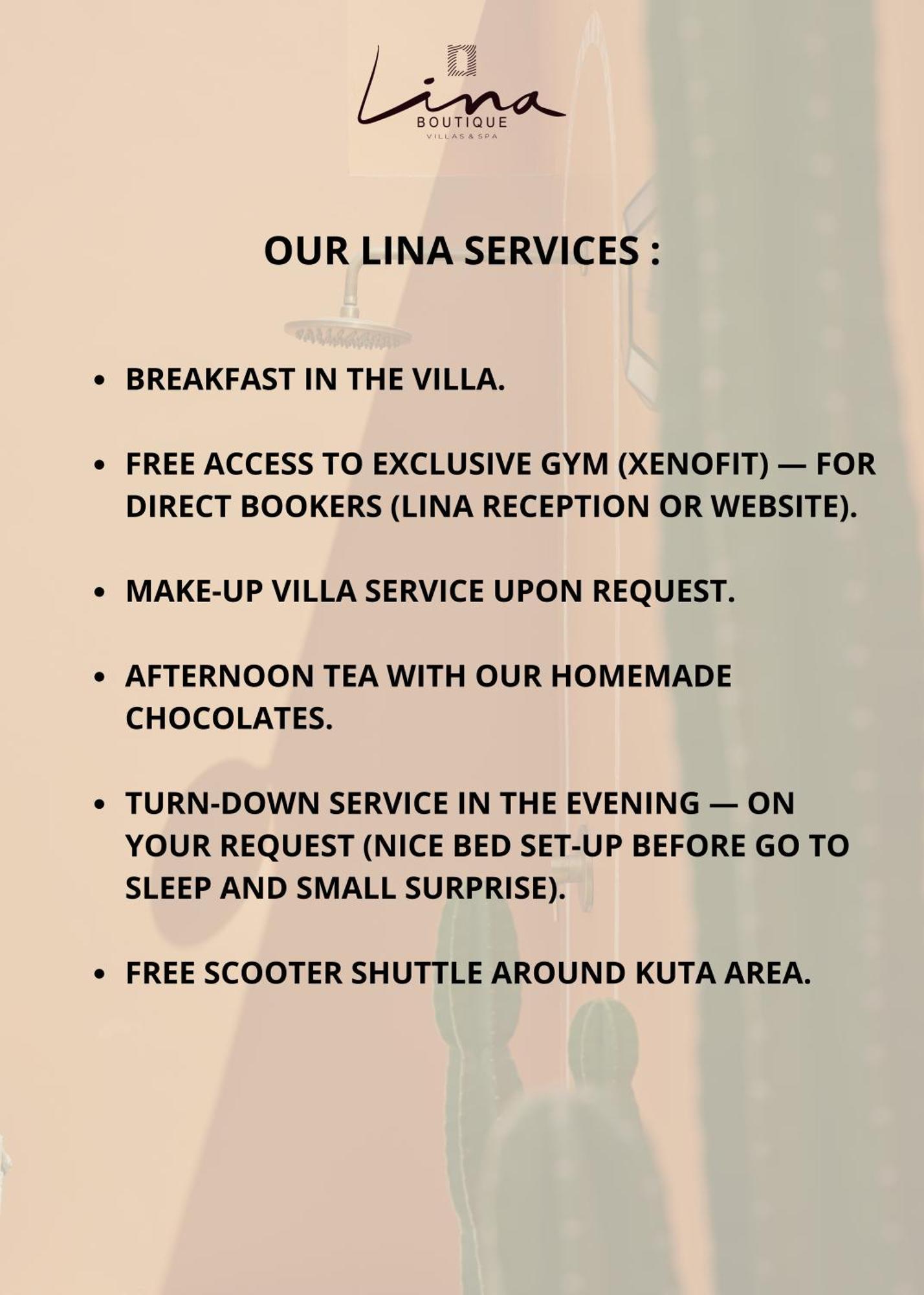 Lina Boutique Villas And Spa Kuta  ภายนอก รูปภาพ